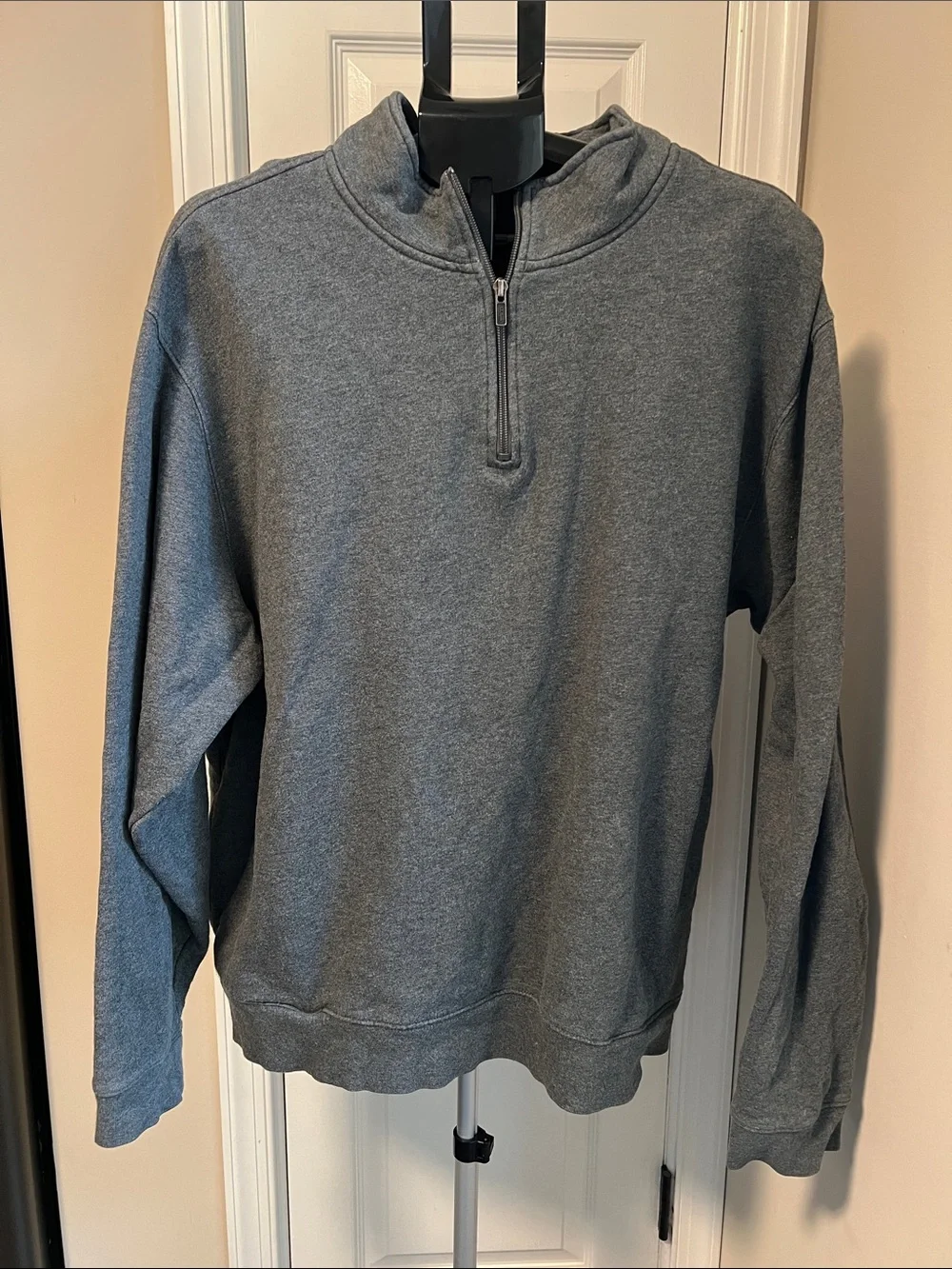 L.L. Bean Men's Gray Quarter-Zip Pullover